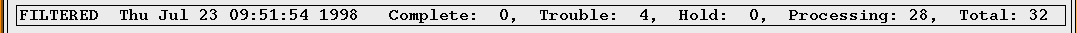 OMG counters line with FILTERED displayed