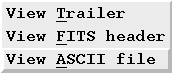 OMG View ASCII menu