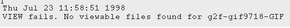 OMG "View fails" message in log area